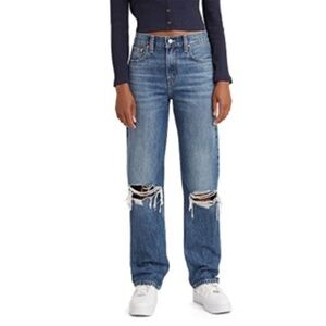 NEW Levi's Women's Low Pro Jeans, Breathe Out - Medium Indigo, 32